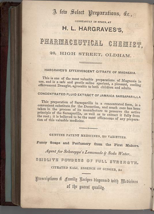 Historical Sketches of Oldham by Edwin Butterworth - adverts