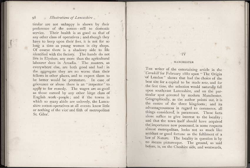 Oldham Historical Research Group - LANCASHIRE - Brief Historical and Descriptive Notes by by Leo H. Grindon  Pub. 1892