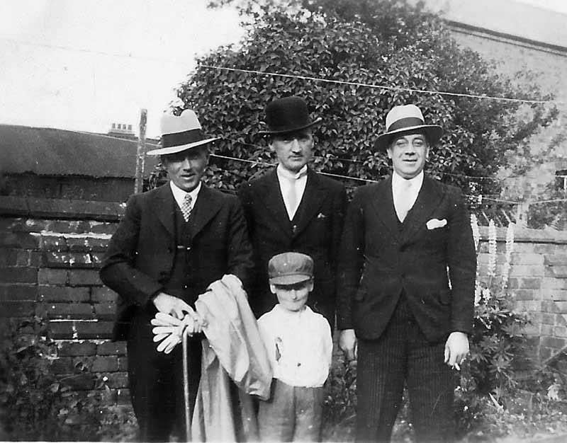 Frank & Joseph Taylor: Right: Eddie Kincoyne: Front: Aelred 