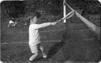 Aelred playing tennis