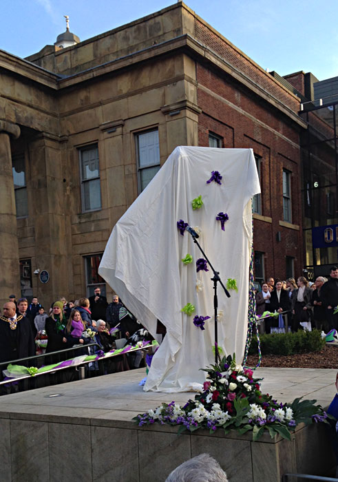 Unveiling Statue of Annie Kenney in Oldham